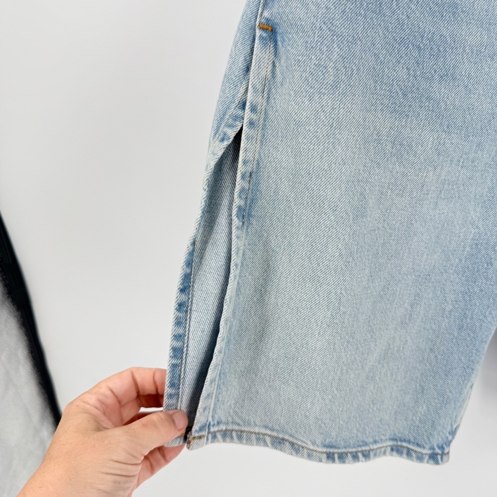Agolde Light Wash Denim Jean Shorts - Picture 7 of 7